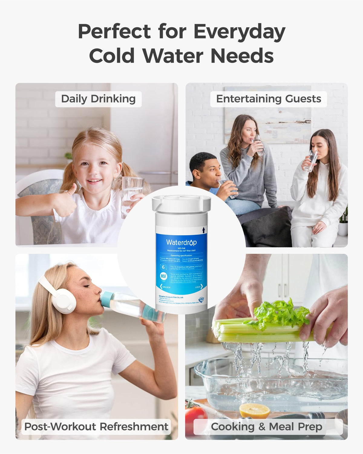 XWF Water Filter Replacement for GE® WR17X30702