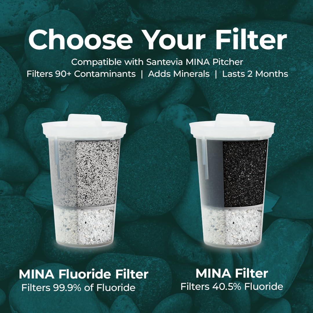 Single Replacement MINA Alkaline Water Fluoride Filter by Santevia (Fluoride Removal Single)