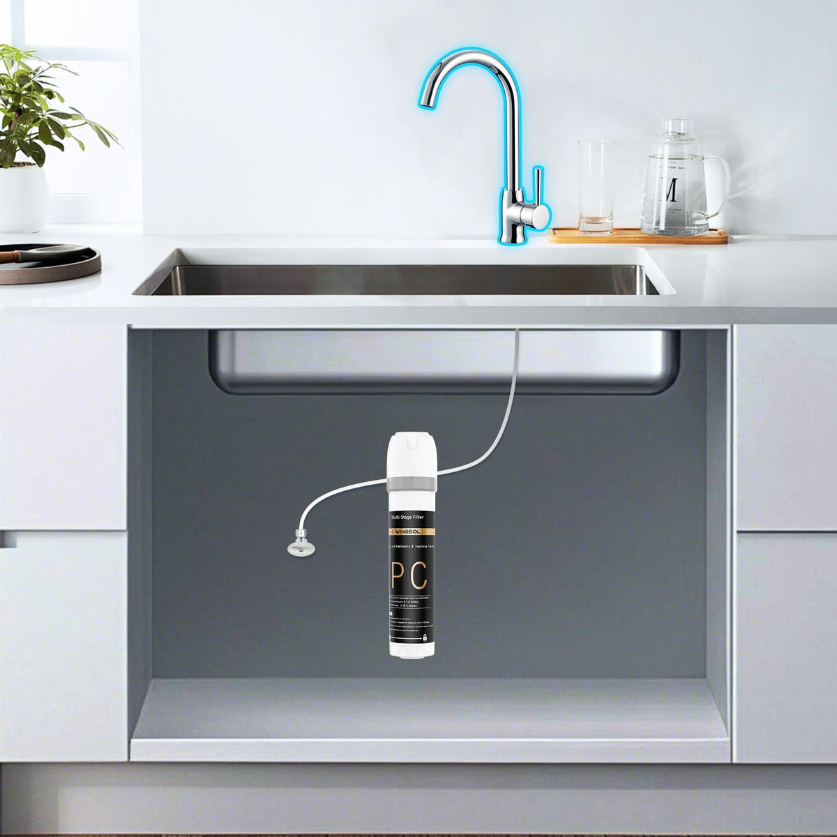 Replacement Filter Cartridge for Under Sink Water Filter Compatibel with (Replacement Filter)