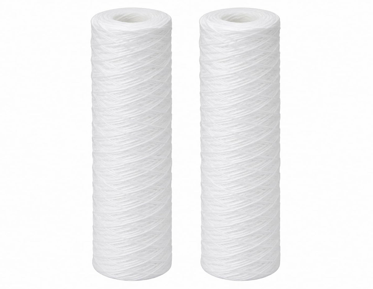 10x2.5 String Wound Sediment for EcoPure EPW2S Universal Fit 2 Pack (String Wound, 2 Pack)
