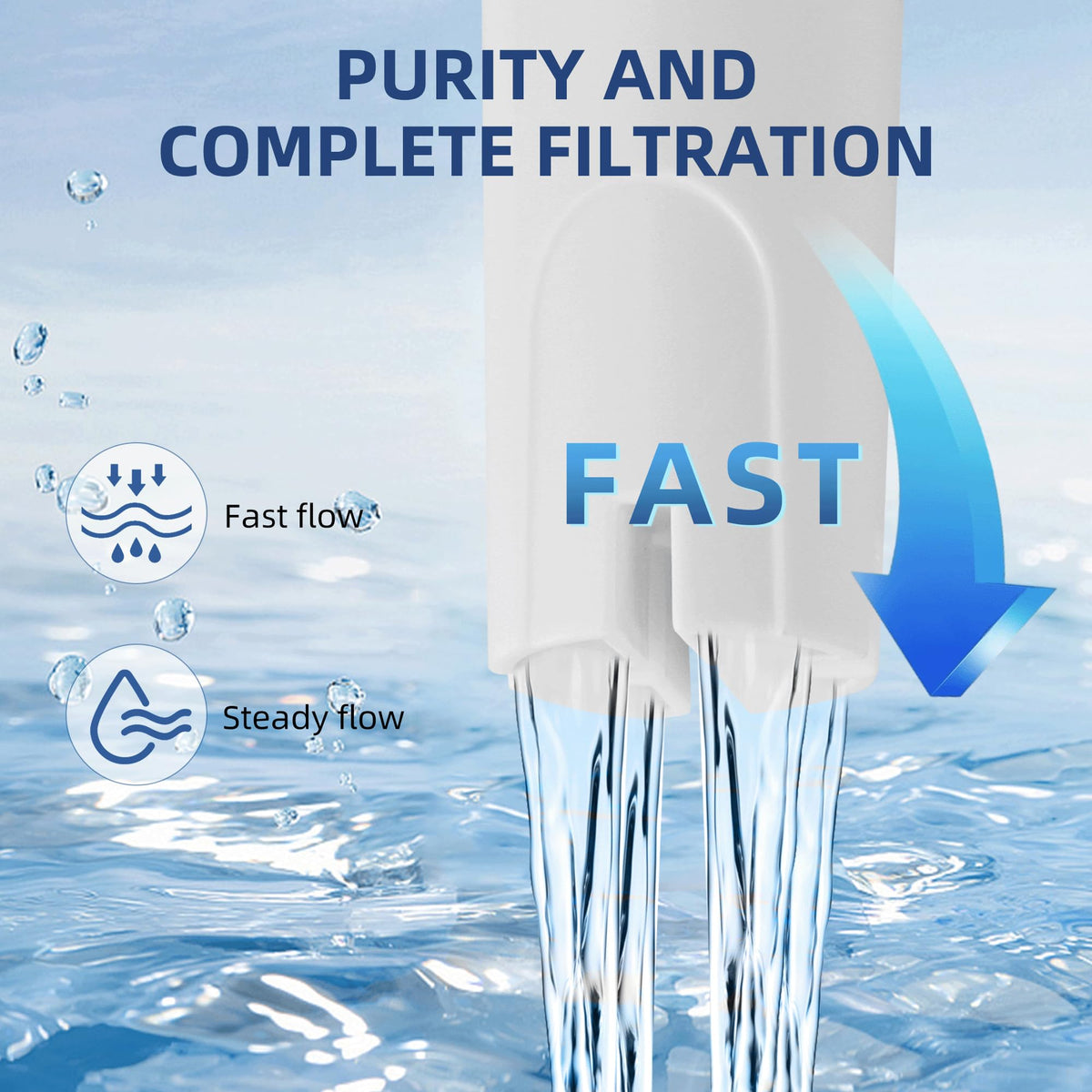 6 Pack Replacement Filter for Brita Pitcher and Dispensers