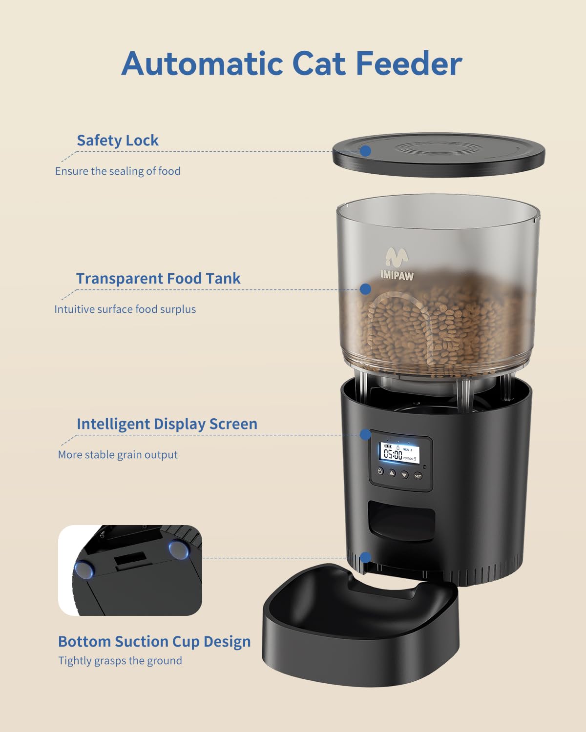 Automatic Cat Feeder and Water Fountain