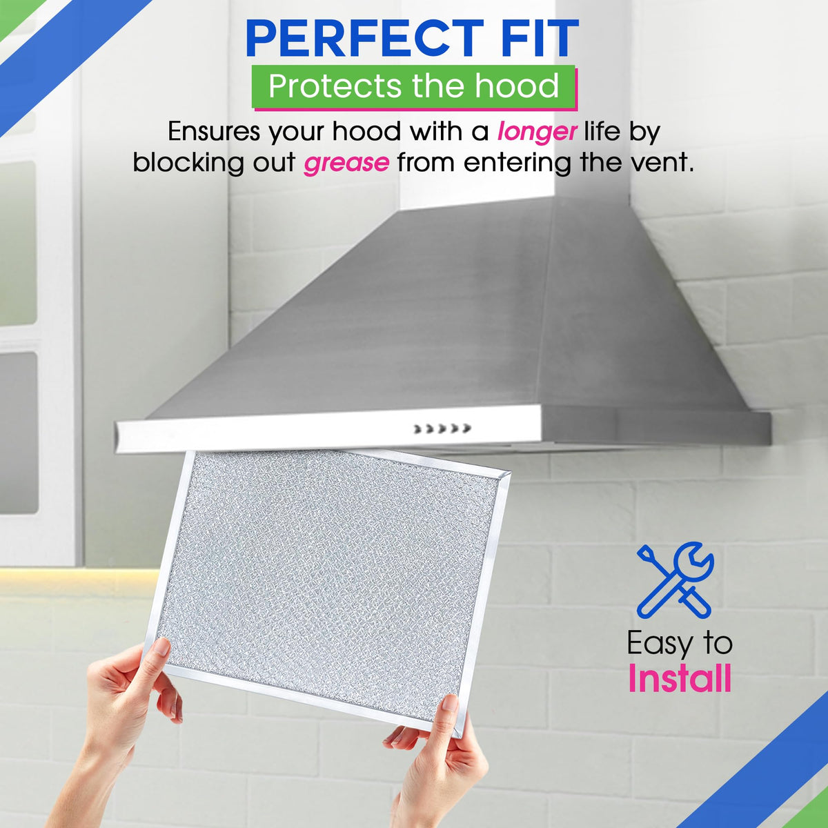 Stove Vent Filter 9.9"x11.6" 97007894 Fits Nutone Broan Range Hood Filter