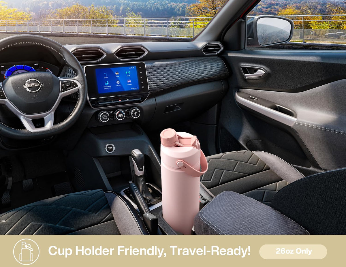 Insulated Water Bottle with 2 (Oat / 26 Ounces)