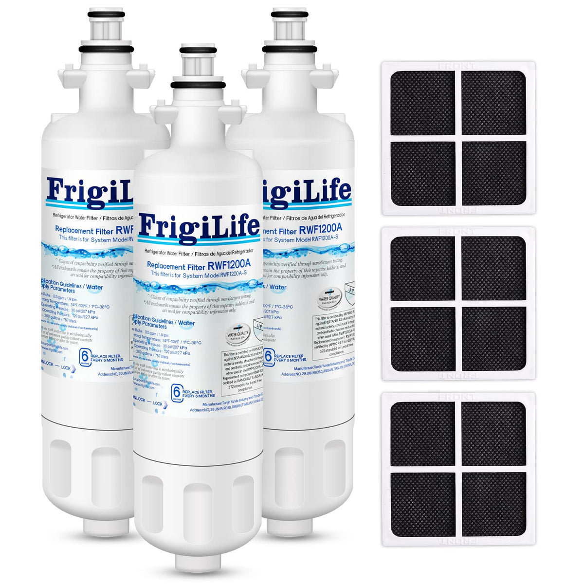 9690 & ADQ36006101 Replacement for LG LT700P Kenmore Elite 46 (Chlorine Removal (Pro) / 3+3 Count (Pack of 1))