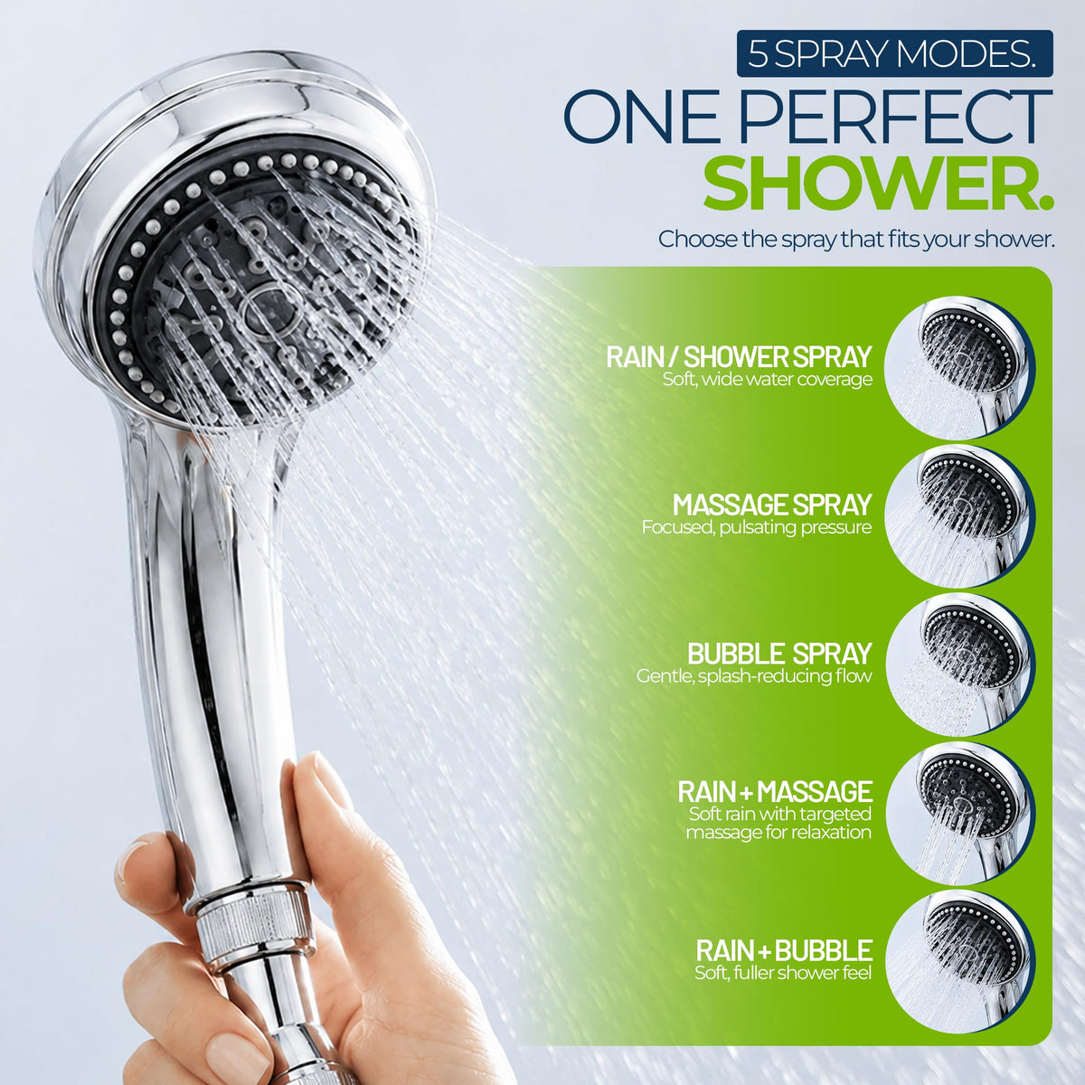 SF 7C Shower Filter System with Adjustable Handheld Shower Wand (2.5 GPM / Chrome)