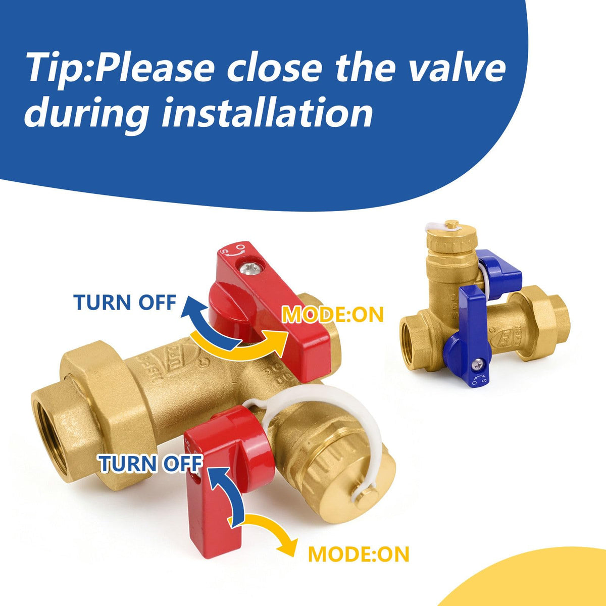 1 Set GUOFIS Tankless Water Heater Service Valve Kit (FIP)