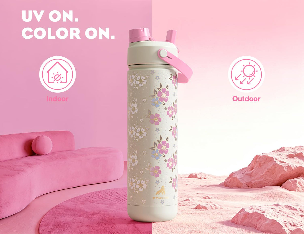 26 oz Insulated Water Bottle (Daylight Meadow (UV-Activated) / 26 Ounces)