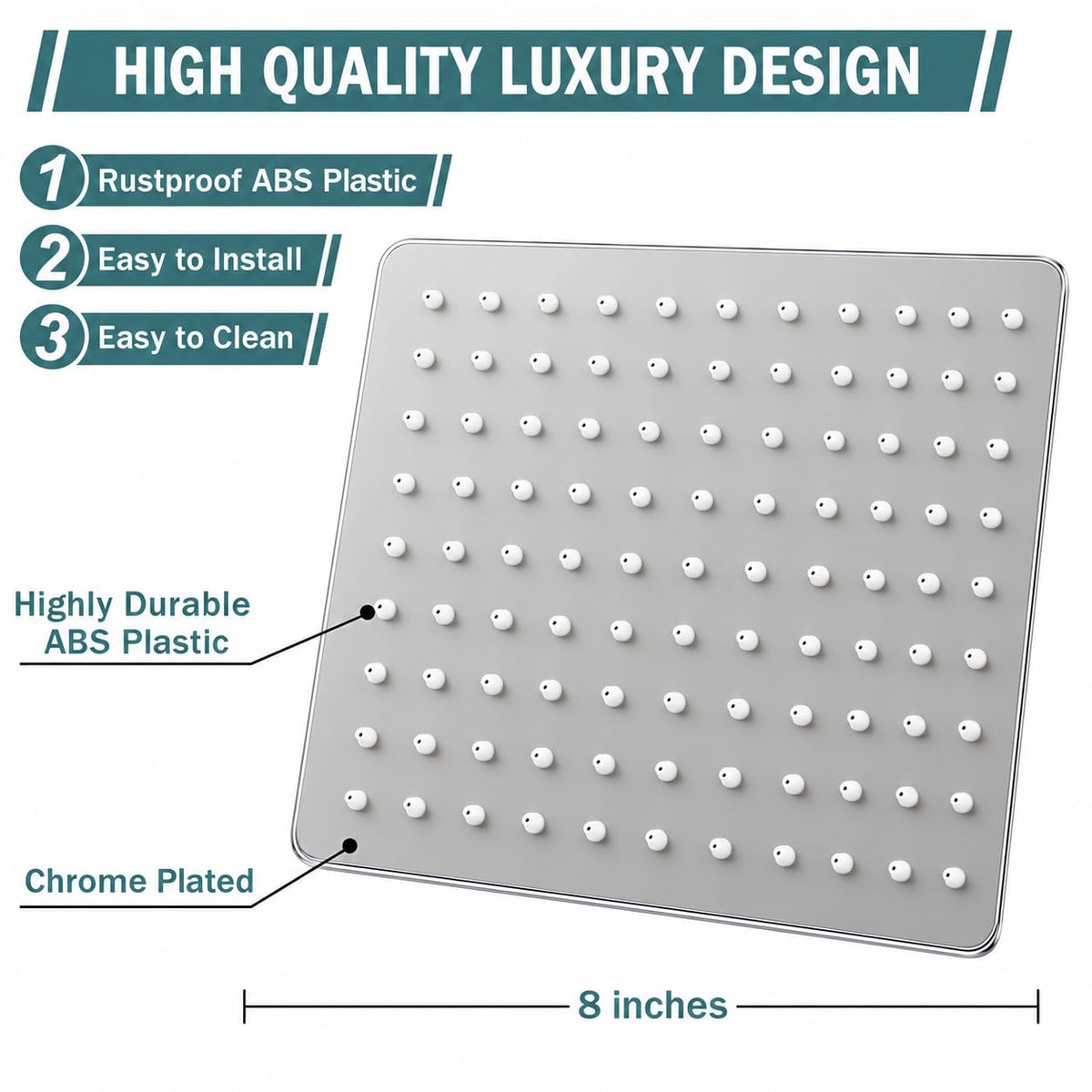 Filtered Shower Head with Handheld (Bright Silver)