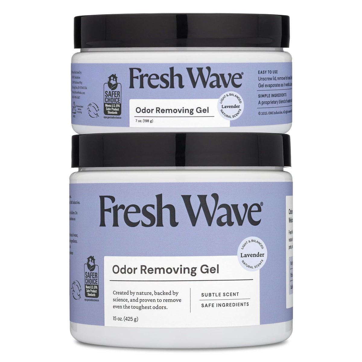 Lavender Odor Eliminator Gel 2 (22 fl oz (Pack of 2: 15 fl oz & 7 fl oz))