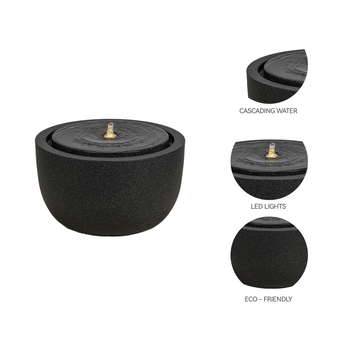 12.60” H Outdoor Water Fountain Made with Eco (12.60")