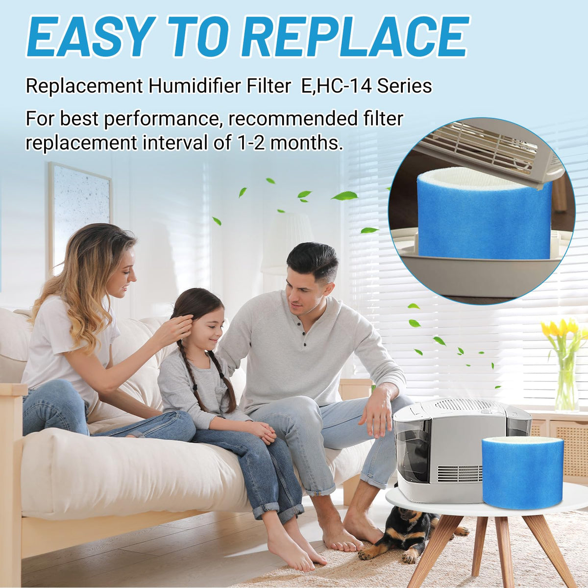 3 Pack Upgraded HC14 Filter E Compatible with Honeywell HC (3 Pack--blue)