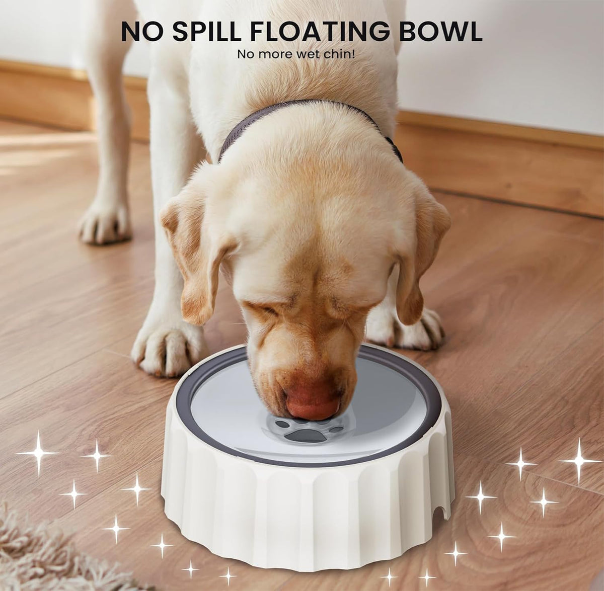 Dog Small Animals Water Bowl No Spill 70oz (Grey)
