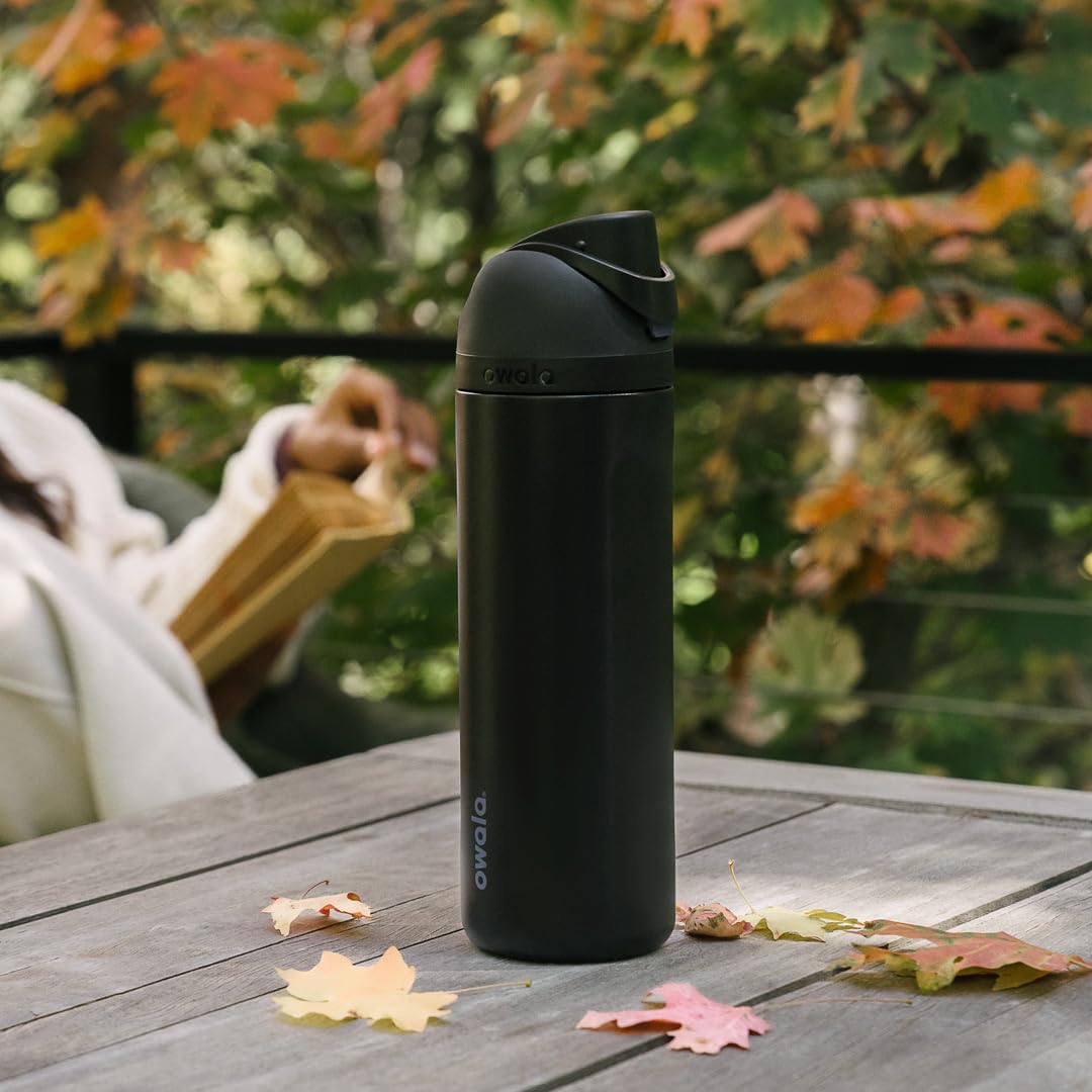 FreeSip Stainless Steel Water Bottle 32 oz Very (Very, Very Dark / 32 Ounces)