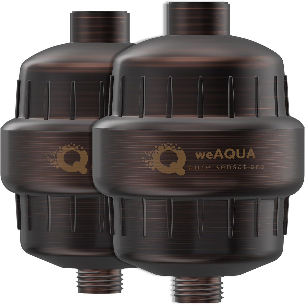 Heavy Duty 2 PACK Shower Filter for Hard Water Chlorine Heavy Metals (Oil Rubbed Bronze 2)