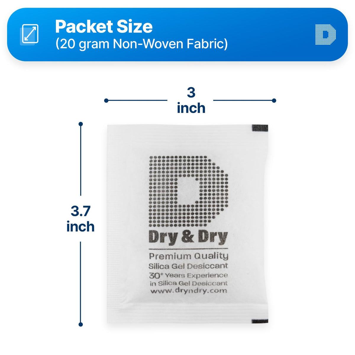 20 Gram [200 Packets] Silica Gel Packets Desiccants (20 Gram)
