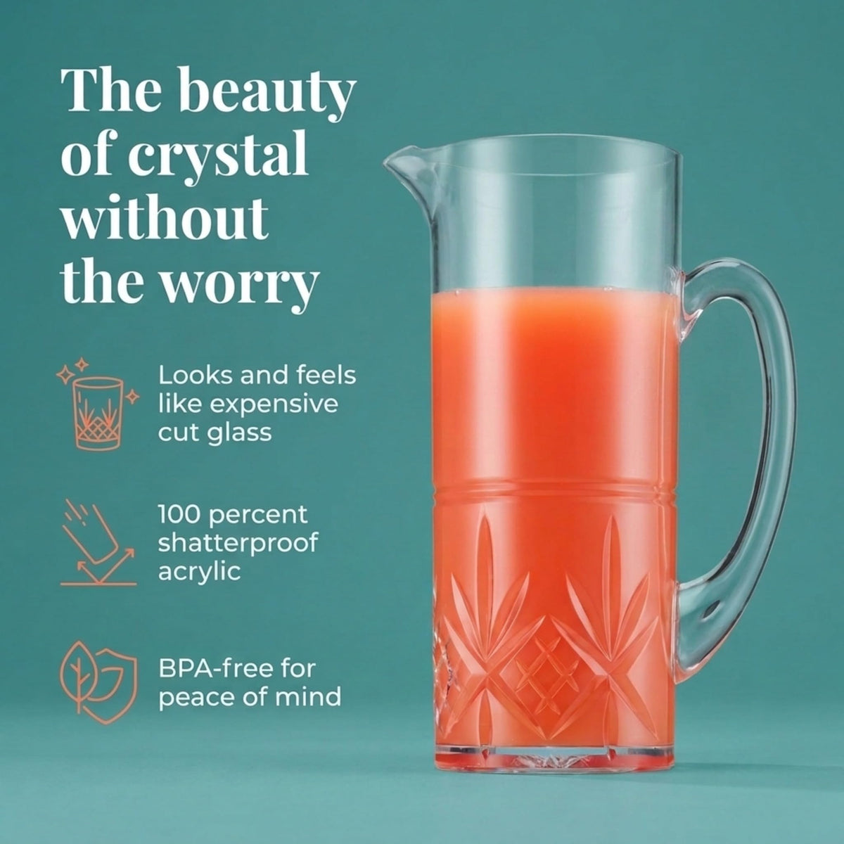 Pitcher Acrylic Water Pitcher with Handle