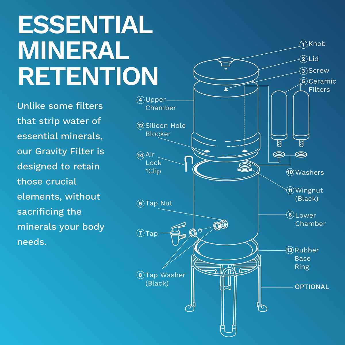Ultra Gravity Water Filter System (Survivor Filter Ultra Gravity Water Filter System and Ceramic Filters)