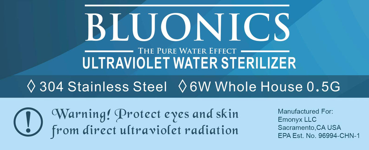 Ultraviolet Reverse Osmosis 100GPD Water Filter System for Drinking Water with 6W Under Sink UV