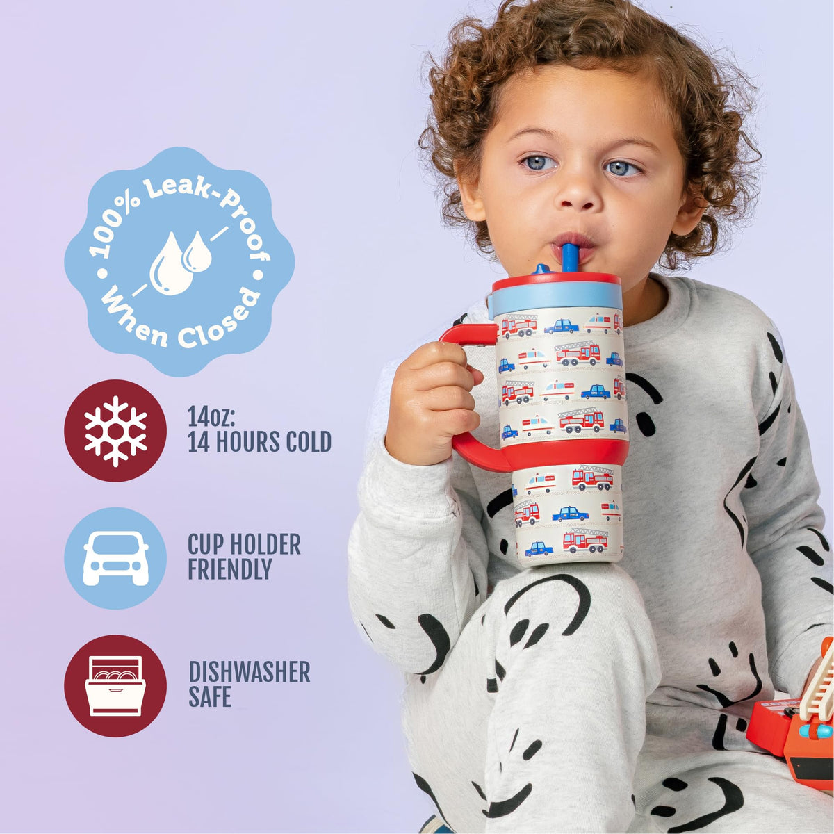 Oasis 14oz Insulated Stainless Steel Kids Tumbler with Straw (14 Ounces / To The Rescue)