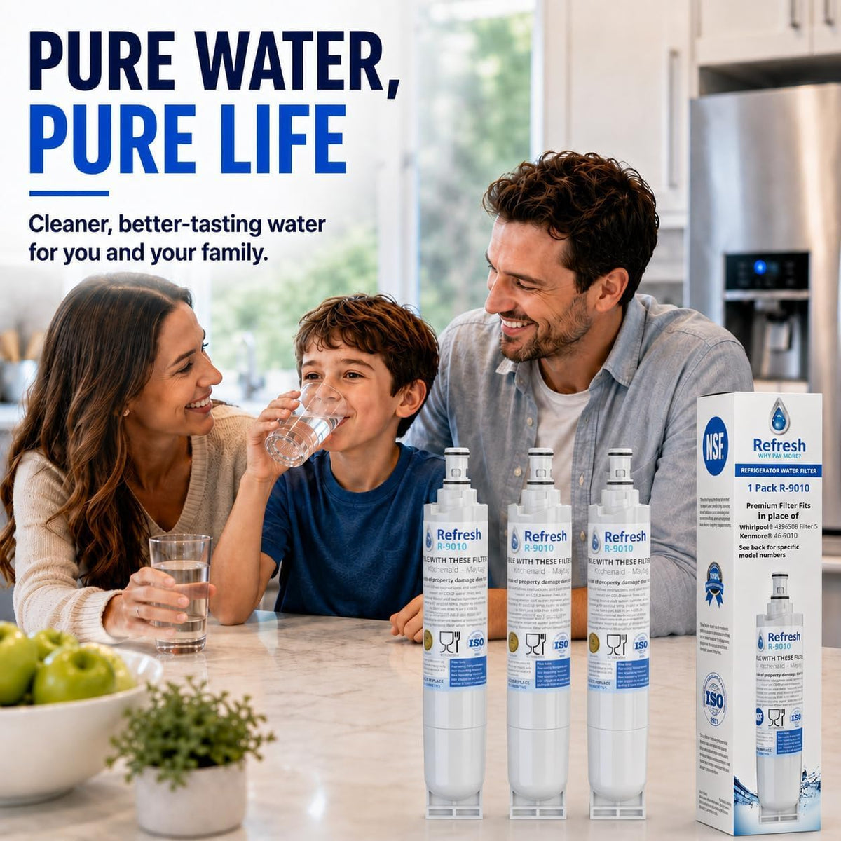 Refresh Refrigerator Water Filter Replacement (3-Filter)
