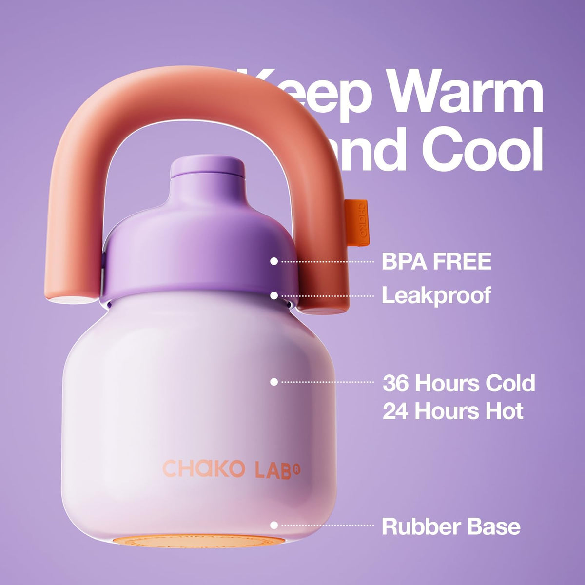 33oz Insulated Water Bottle (Purple&Orange)
