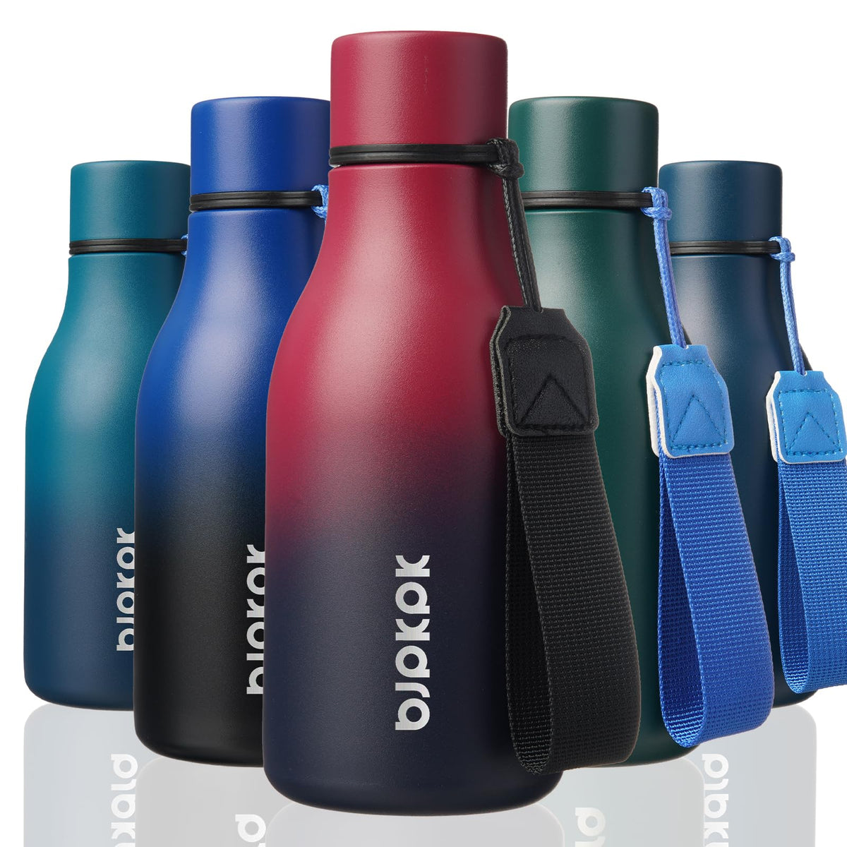 12oz Insulated Water Bottle (Charming Black Red / 12 Ounces / 12oz)