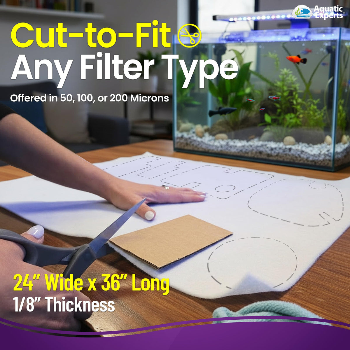 Aquarium Polishing Filter Pad (24" x 36" - 1 pack)