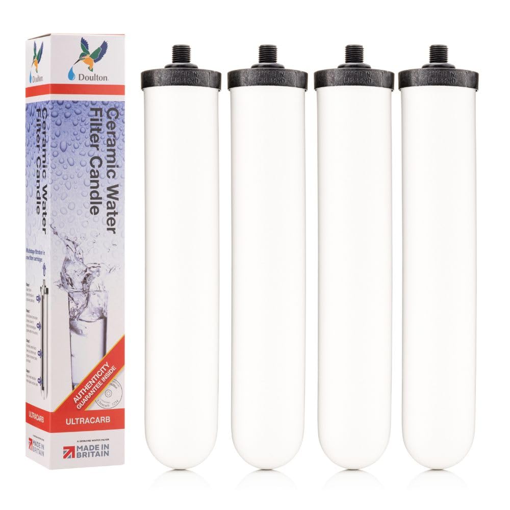 W9123053 ¦ 10" UltraCarb ¦ Authentic Drinking Water Ceramic Replacement Candle Element Filter ¦ 9501 ¦ White ¦ NSF Certified ¦ BSP Thread ¦