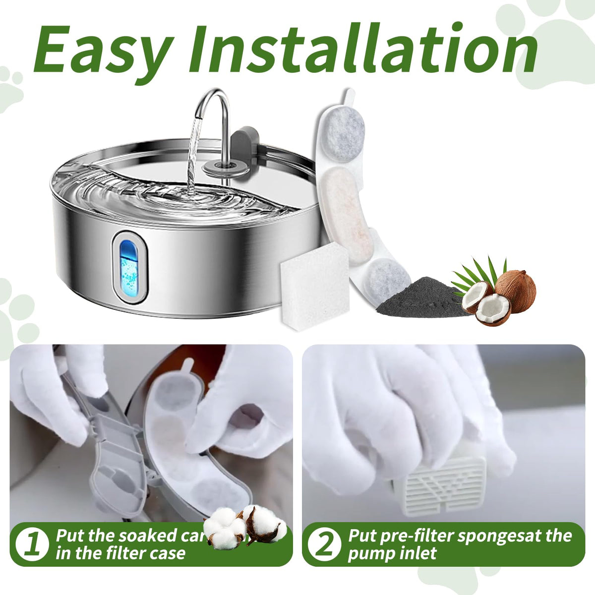 16 Sets Pet Dog Replacement Filters Compatible with Smartoo